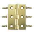 Midwest Fastener 2 x 1-3/8" Bright Brass Plated Steel Butt Hinges 4PK 37184